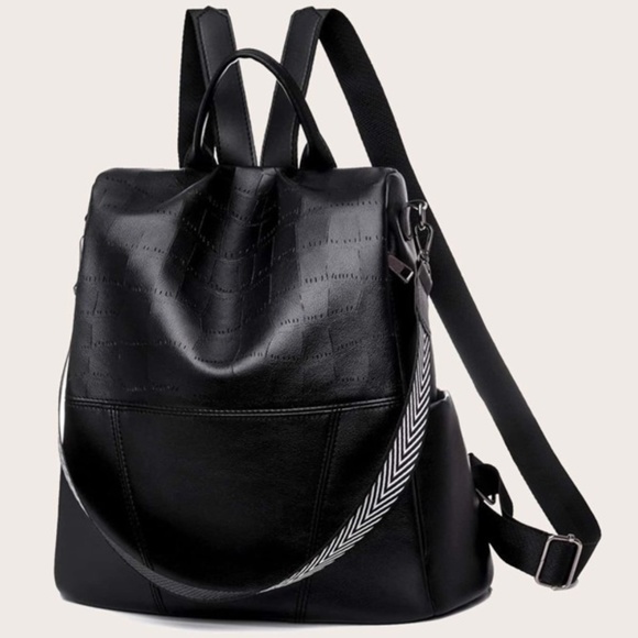 BellanBlue Handbags - Classic Vegan Leather Zipper Mini Back Pack Minimalist